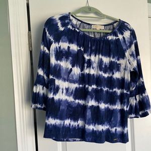EUC Michael Kors top.  Blue tye dye.  Size L.